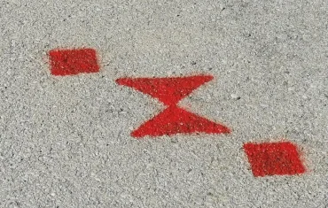 Target disegnato a terra
