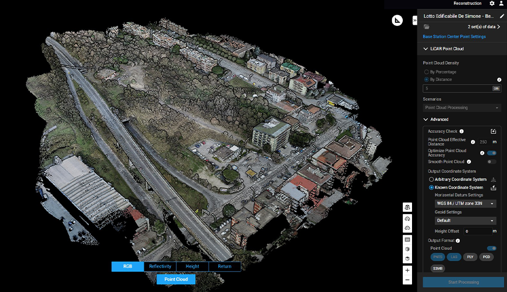 dji terra hero software elaborazione nuvole di punti strumenti topografici