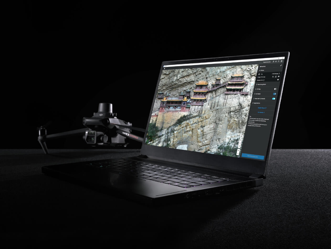 funzionamento semplice su hardware standard gaussian splatting dji terra strumenti topografici