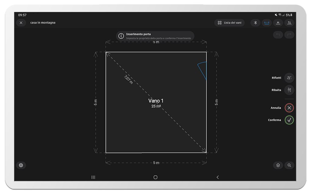 menu porte e finestre software rilievo strumenti topografici