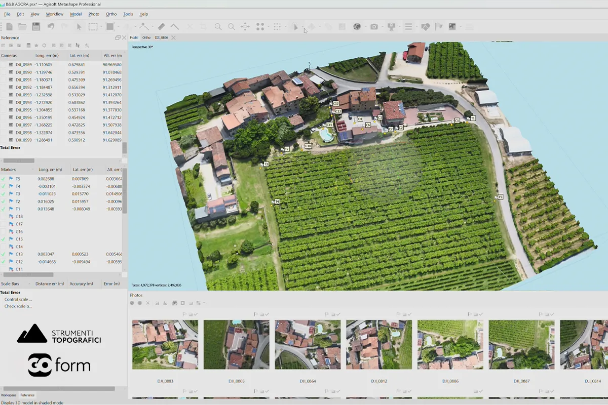 nuvola di punti 3D metashape corso come rilevare un terreno con drone
