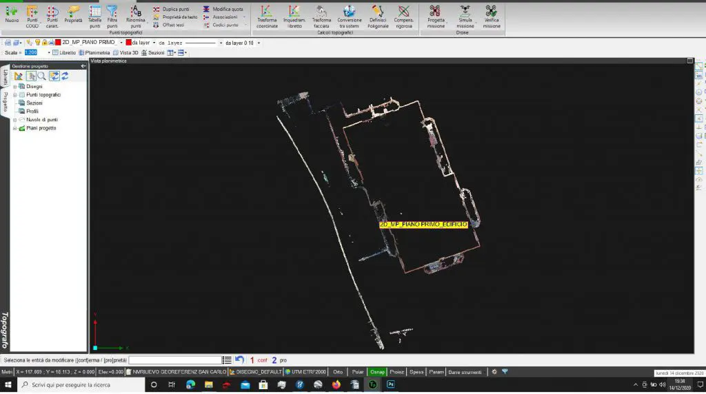 Prospetto vettoriale per tavole architettoniche in Topografo