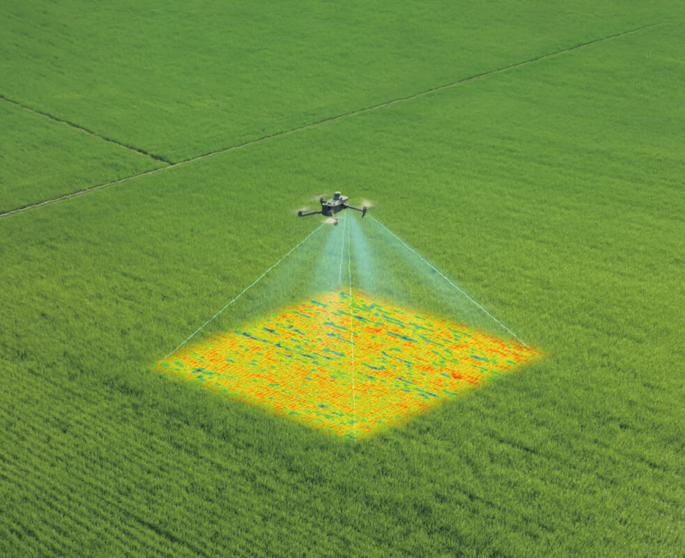 ricostruzione multispettrale per agricoltura dji terra strumenti topografici
