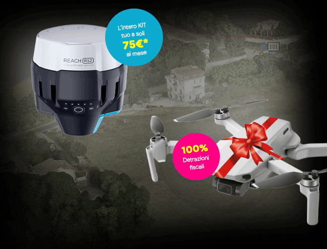 Promozione Emlid Reach RS2 TPad Metashape e Topografo con DJI Mavic Mini in regalo