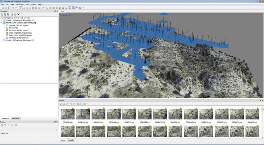 Schermata modello 3D - Agisoft Metashape