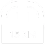 Icona trasmissione del segnale fino a 15 km