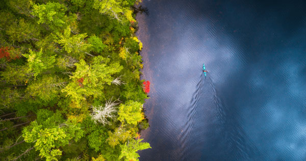 Immagine fiume scattata con DJI Phantom 4 RTK