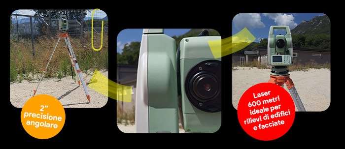 Stazione totale Galileo TS-402R con laser da 600 metri