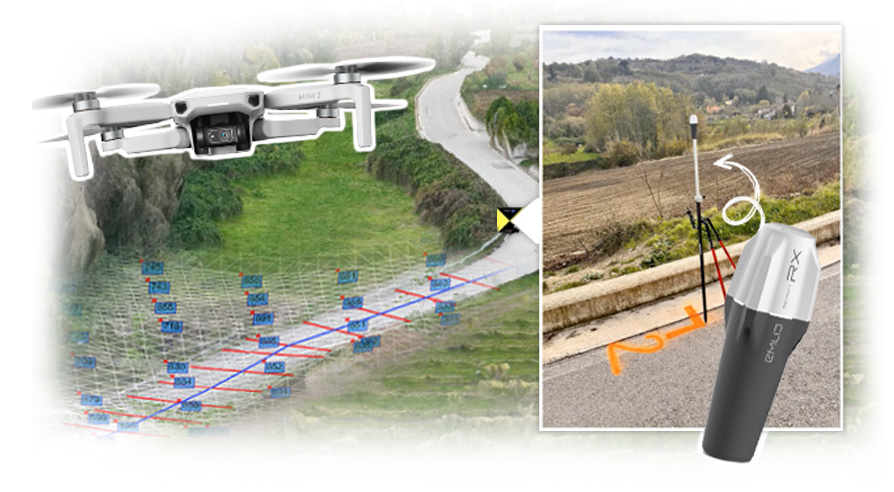 Emlid-Reach-RX-GNSS-DJI-Mini-2-Topografo-Metashape