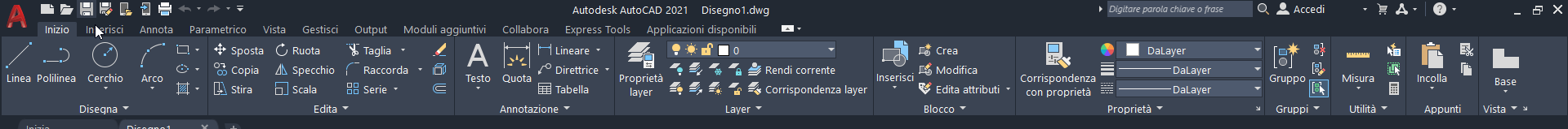 AutoCAD-Ribbon