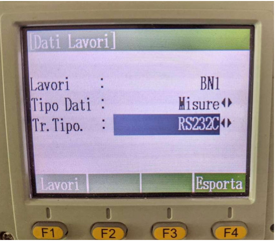 Impostazione dati lavoro stazione totale galileo
